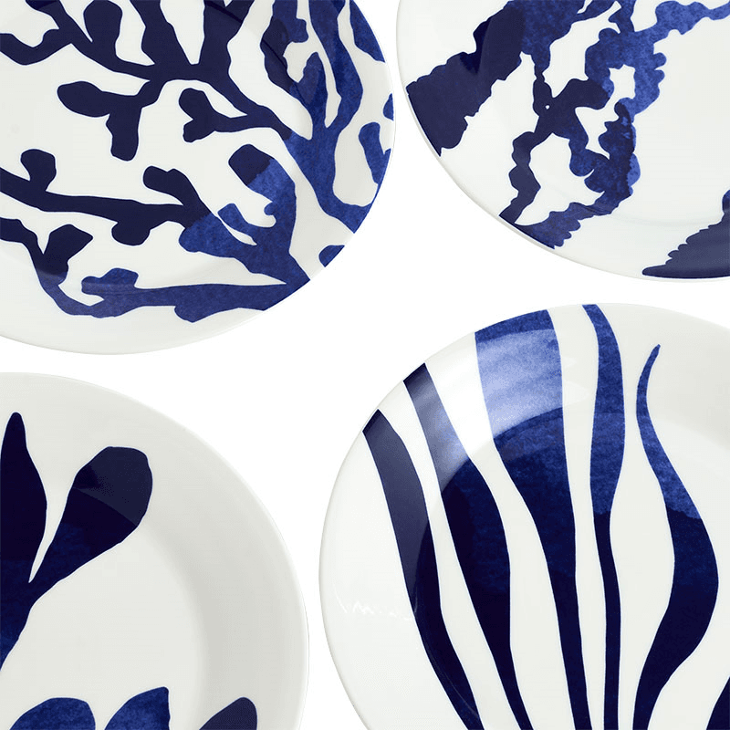 Pacific Set of 4 Side Plate, D24cm, Blue