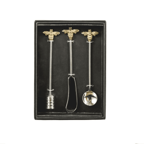 Image showing the Bee Breakfast Set, Silver product.