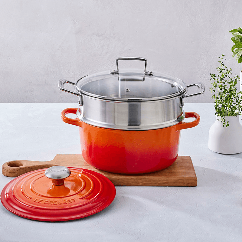 Classic 3-ply Multi Steamer with Glass Lid, 20cm, Stainless Steel