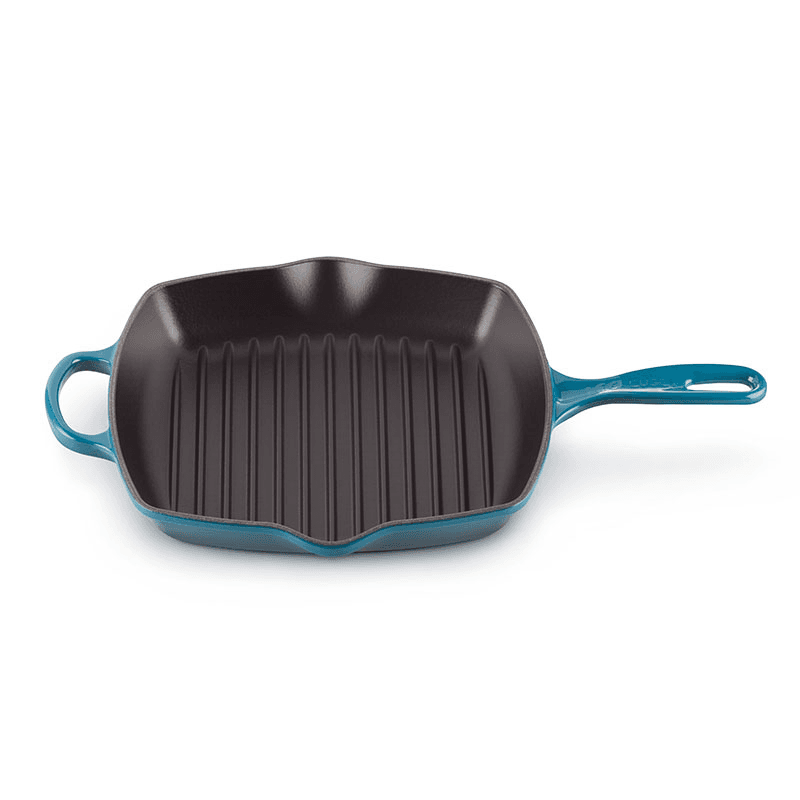 Signature Cast Iron Square grillit, Dia26cm, Deep Teal
