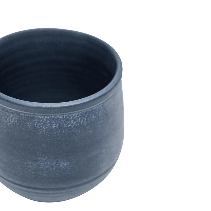 Handthrown Planter, D25cm, Azurite