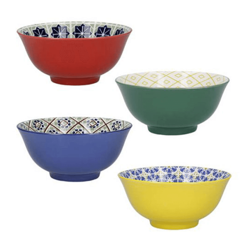 World of Flavours Set of 4 Bowls, D15.5cm, Multi