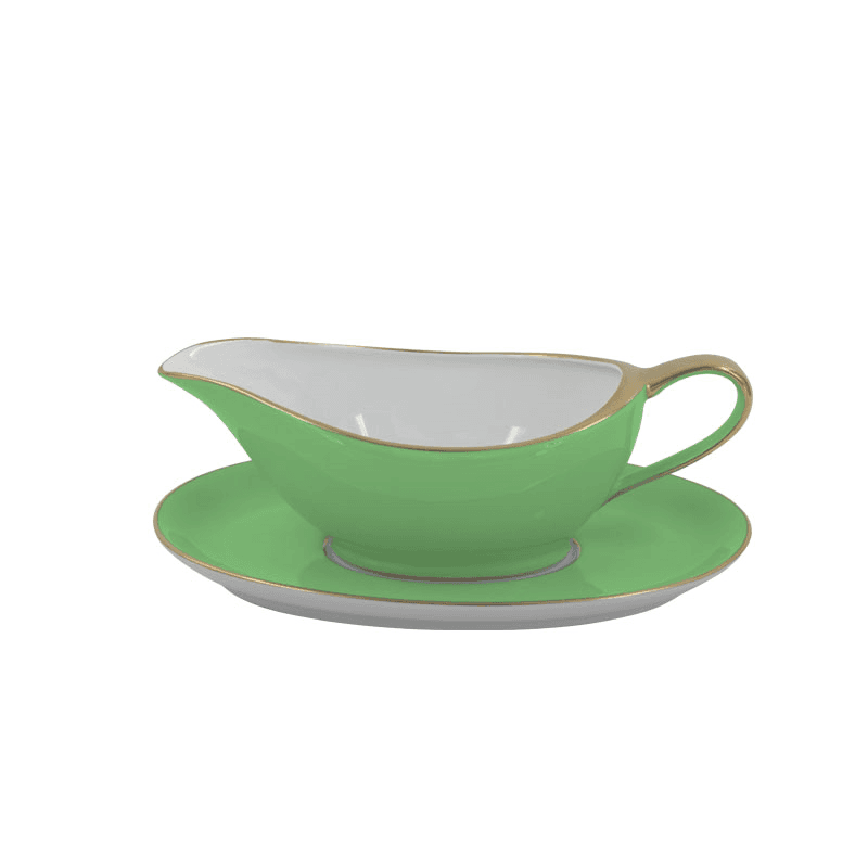Sous Le Soleil Sauceboat On Tray, 350ml, Matt Gold Classic Lime