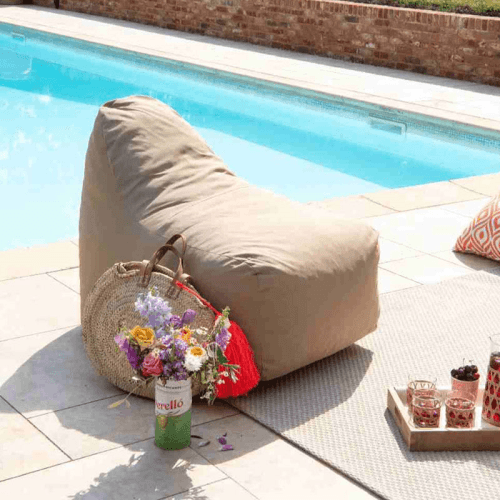 Image showing the Beanbag Style Chair, Stone product.