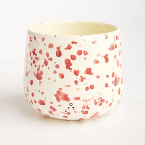 Image showing the Splatter Indoor Planter, D15 x H13cm, Cranberry product.