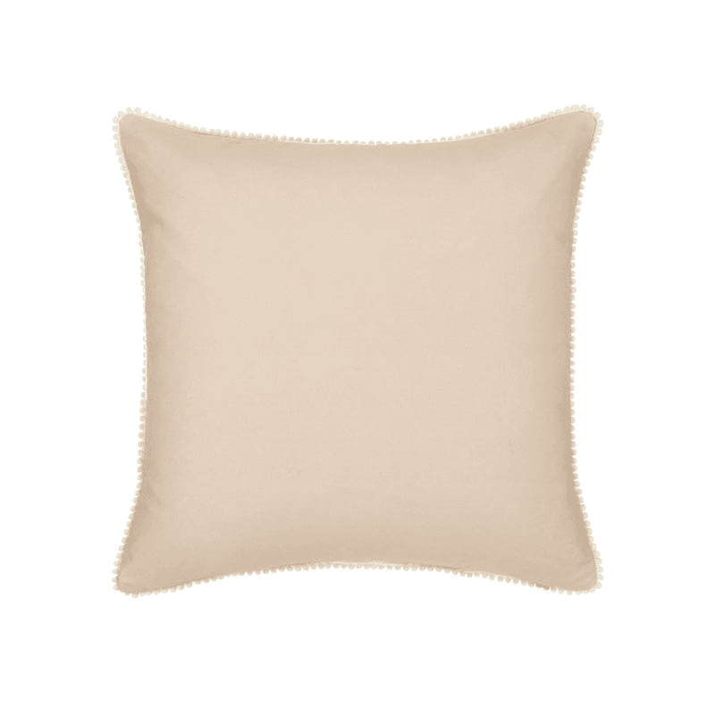 Silk Cushion, H50 x W50cm, Burnt Red and Cream