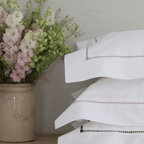 Image showing the Ladderstitch Pillowcase, 50 x 75cm, Pink product.
