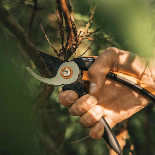 Image showing the Solid Bypass Pruner Large P341, Black/Orange/Silver product.
