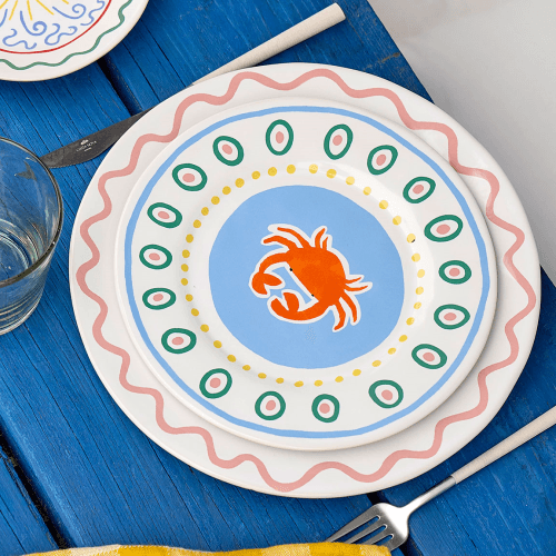 Image showing the Summer Bliss Crab Salad/Dessert Plate, D22cm, Multi product.