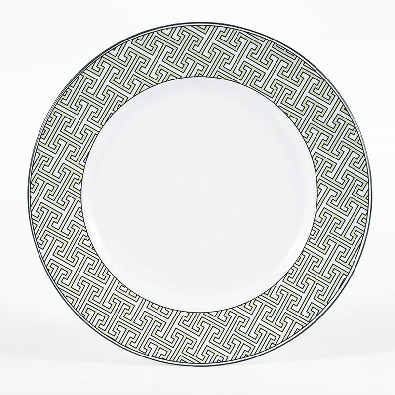 Maze Set of 2 Dinner Plate, D26cm, Apple Green