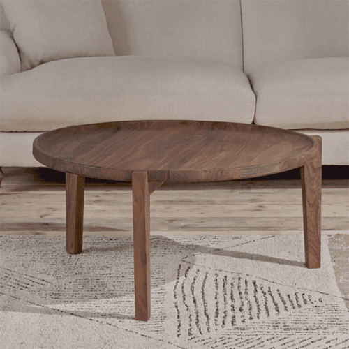 Image showing the Umar Acacia Coffee Table, Dark Brown product.