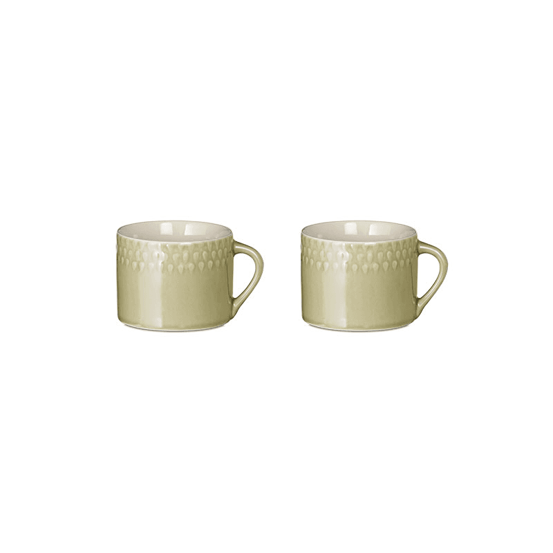 Ela Set of 2 Mugs, 200ml, Sage Green