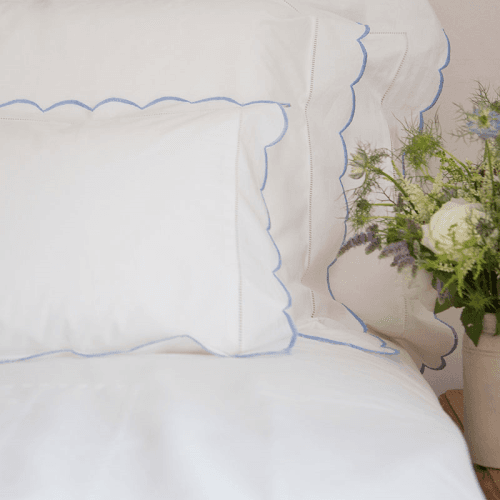 Image showing the Scallop King Size Duvet Cover, Blue product.