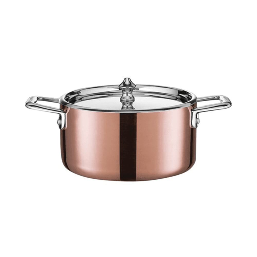 Maitre D' Covered mini dutch oven, 1.5 litre - D16cm, copper and stainless steel