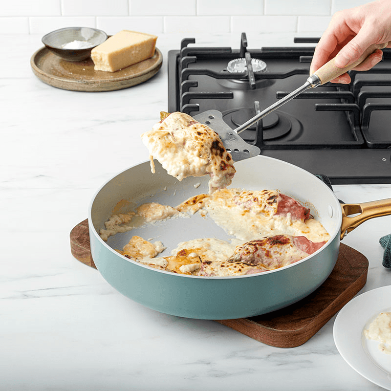 Padova Ceramic Non Stick 11 Piece Cookware Set, Sky Blue