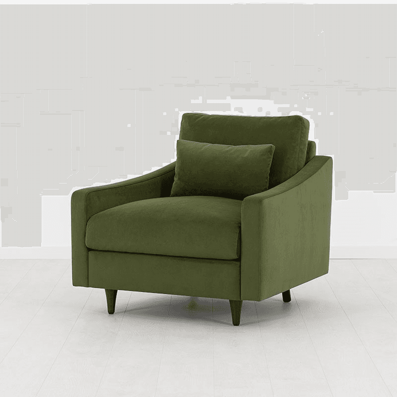 Model 07 Velvet Armchair, Vine