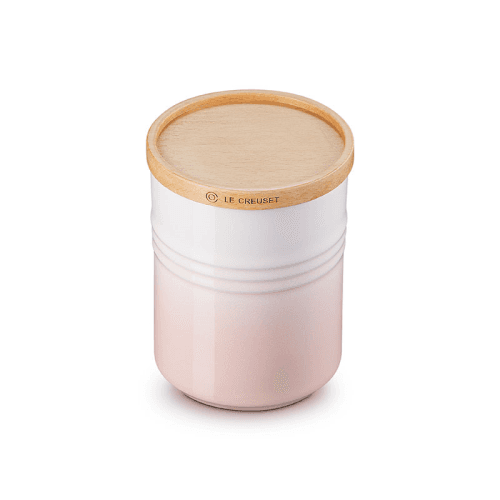 Image showing the Stoneware Medium Storage Jar, 10cm, Shell Pink product.