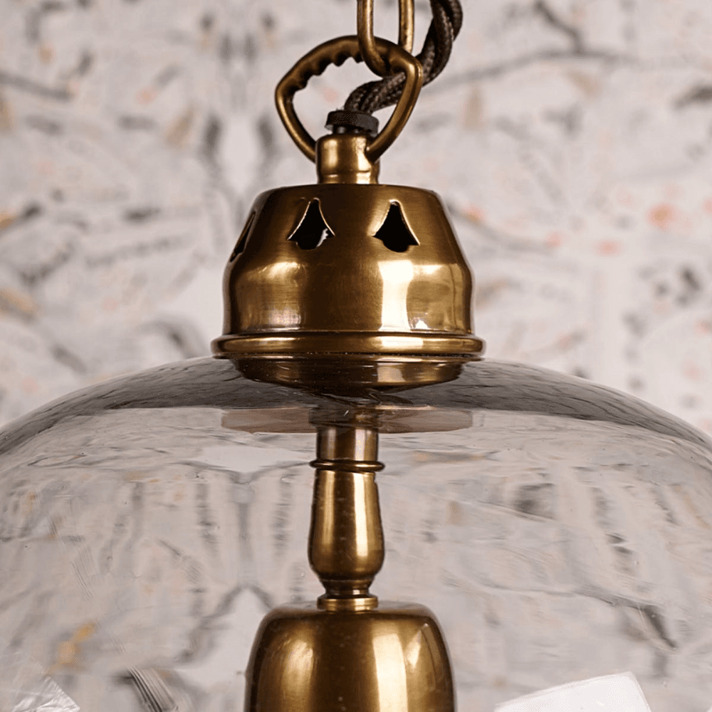 Percy Large pendant light, D28 x H40cm, Brass Chain