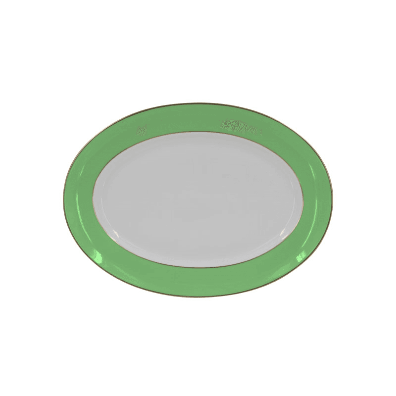 Sous Le Soleil Oval Platter, W31 x L42cm, Matt Gold Classic Lime