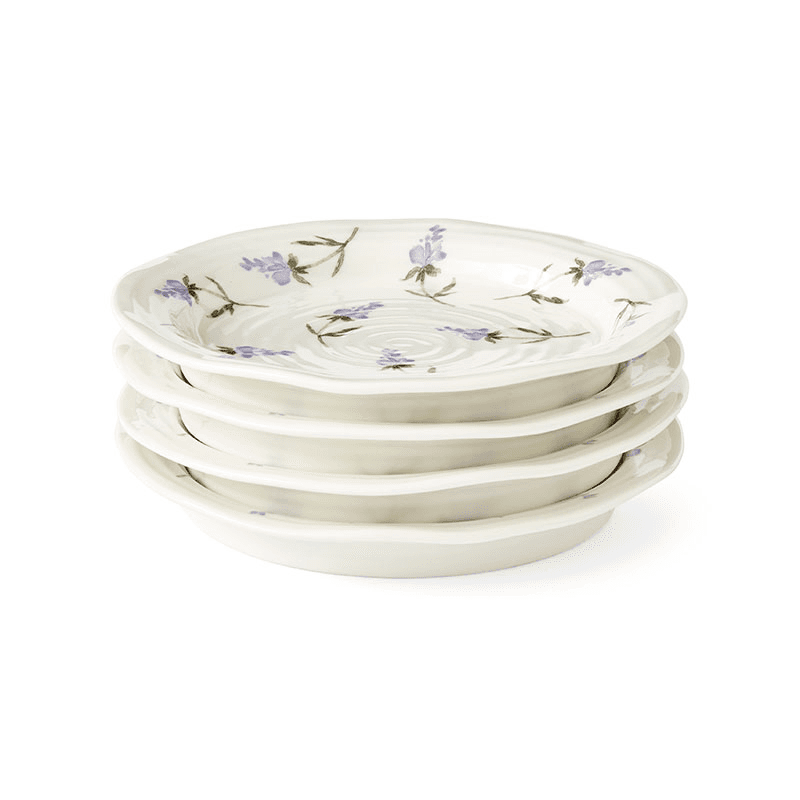 Lavendula Set of 4 Plates, D15cm, Multi