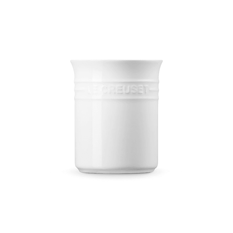 Stoneware Small Utensil Jar, White