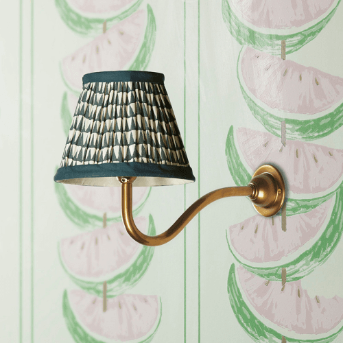 Image showing the Swan Neck Wall Light Fitting, Antiqued Brass product.