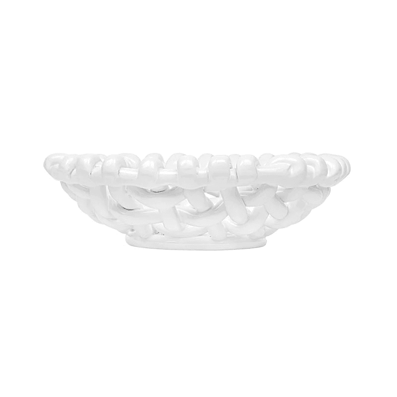 Juicy Basketweave Bowl, D31cm, White