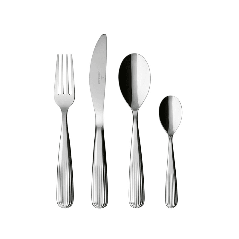Rose 24 Piece Cutlery Set, Silver