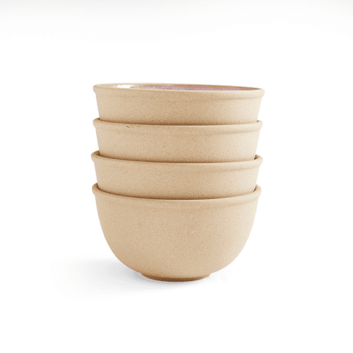 Image showing the Minerals Set of 4 Bowls, D15cm, Rose Quartz product.