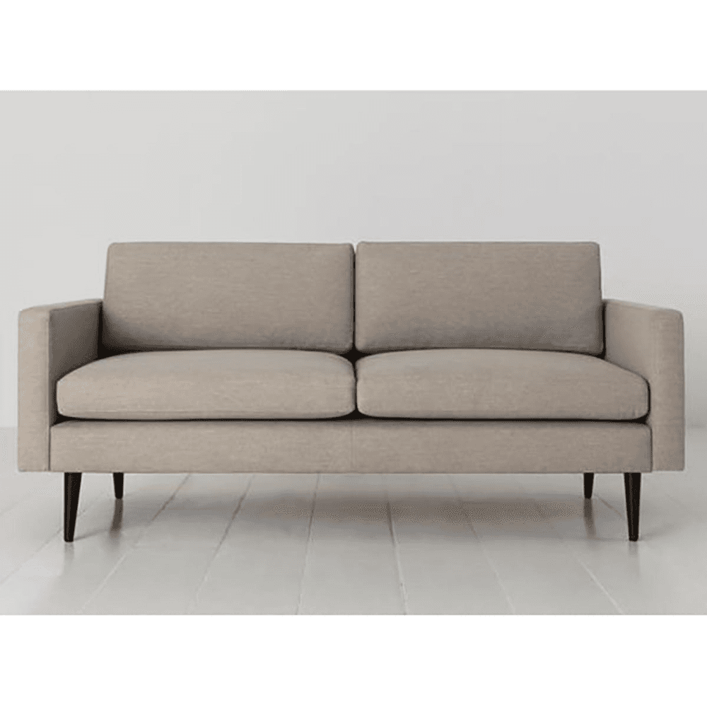Model 01 2 Seater Linen Sofa, Pumice