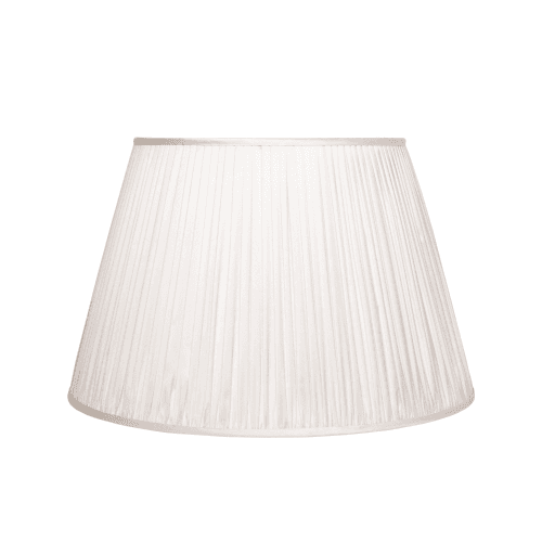Image showing the Empire Gathered Silk Lampshade, Ivory, 50cm product.