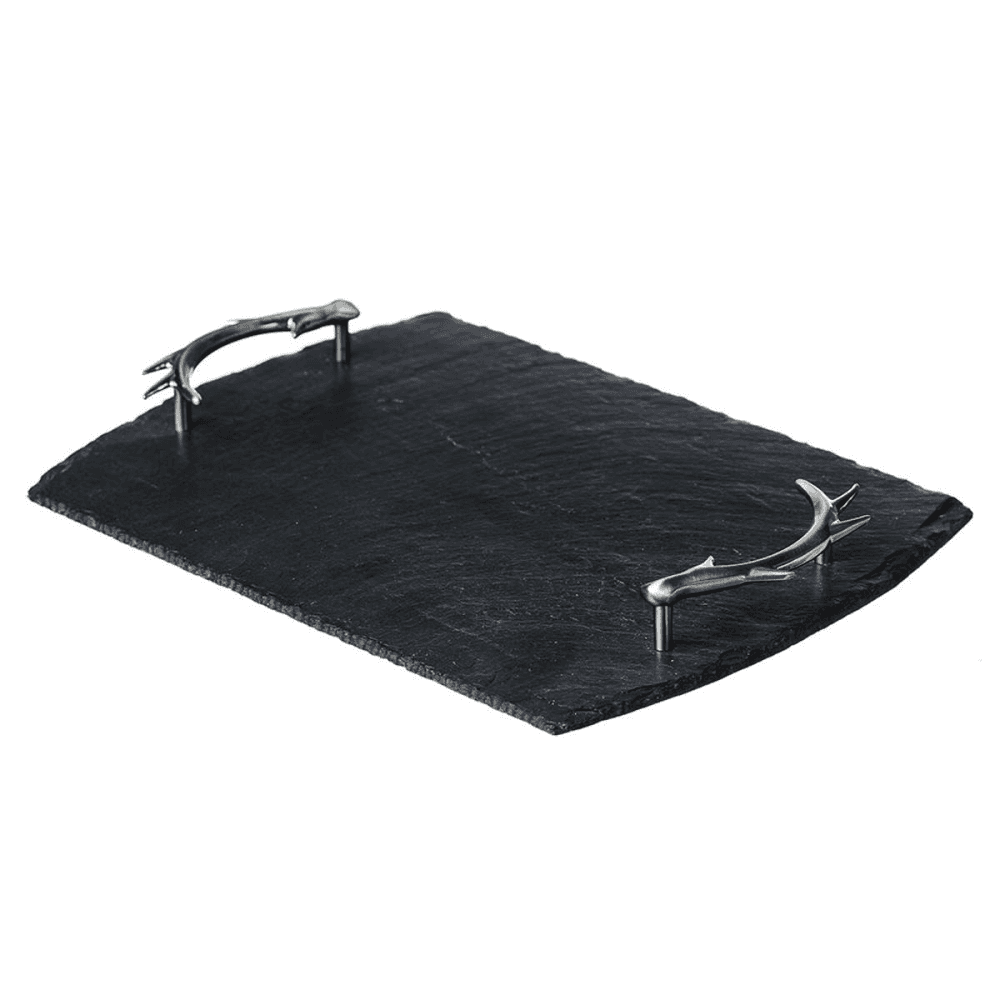 Serving tray with antler handles, 35 x 25cm