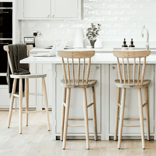 Image showing the Wardley Bar Stool, Natural Oak product.