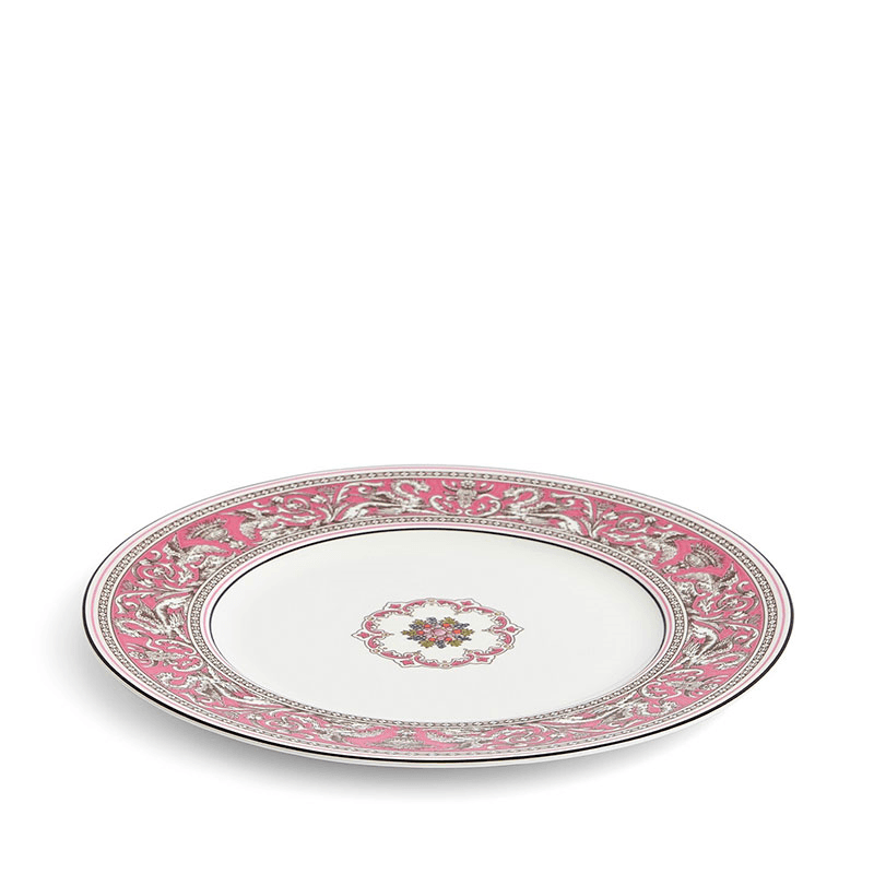 Florentine Plate, D27.3cm, Fuchsia