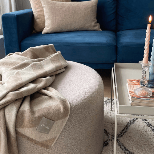 Image showing the Fishbone Throw, H190cm x W130cm, Camel product.