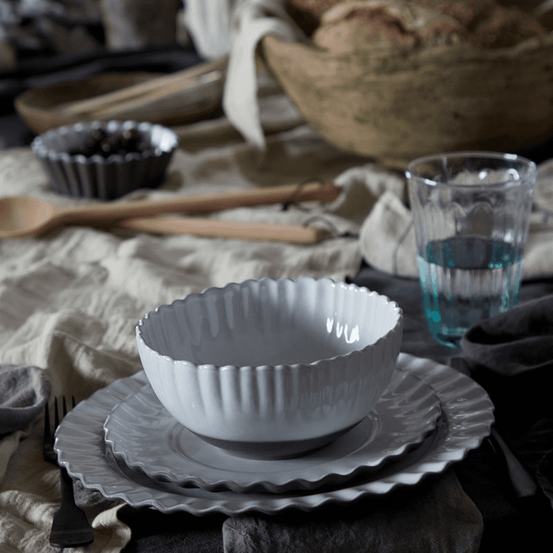 Festa Set of 6 Dinner Plates, D27cm, White