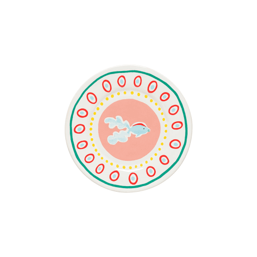 Image showing the Summer Bliss Guppy Fish Salad/Dessert Plate, D22cm, Multi product.