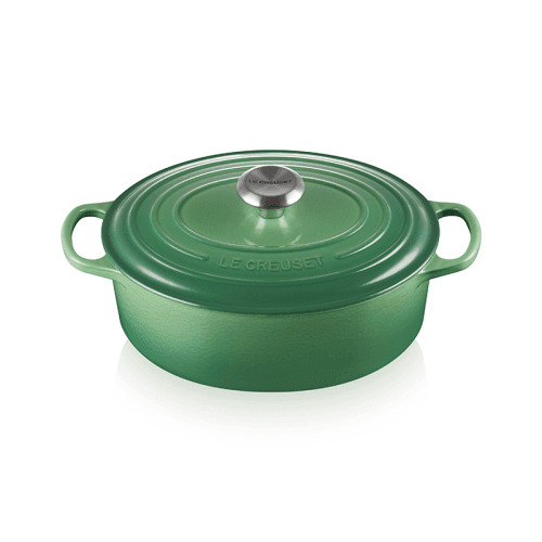 Image showing the Signature Cast Iron Oval Casserole, 29cm, Bamboo product.