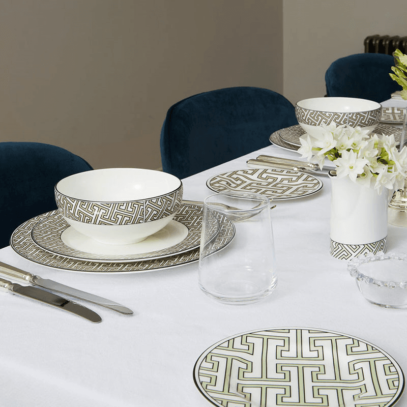 Maze Set of 2 Dessert Plate, D21cm, Truffle