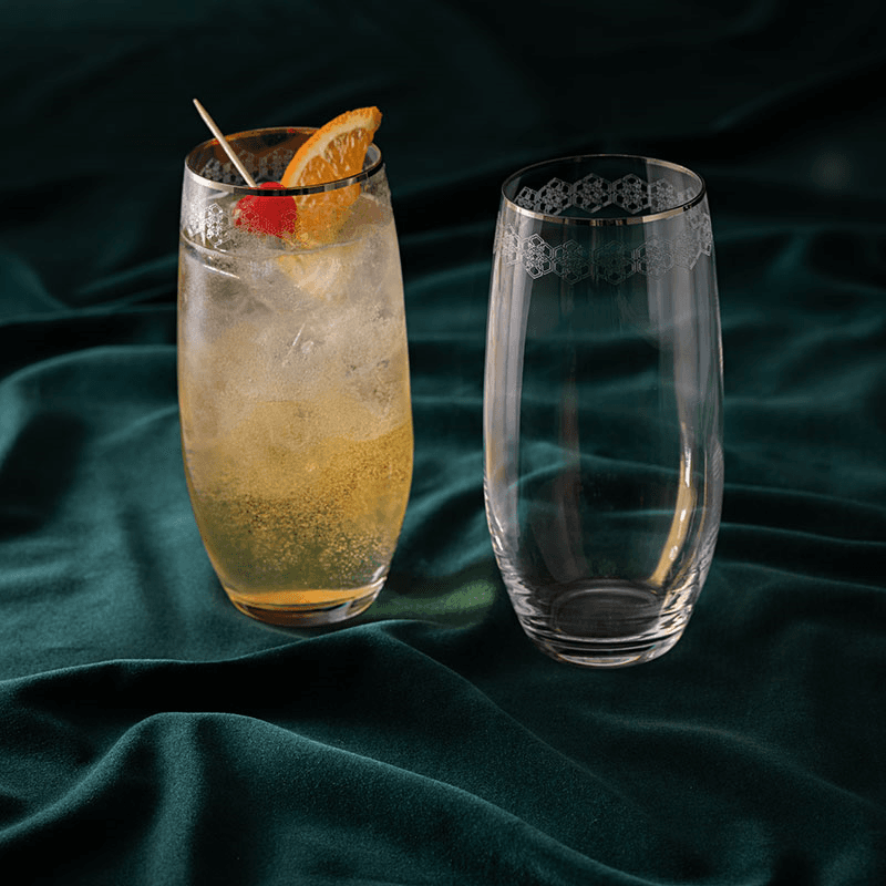 Gatsby Pair of Highball Glasses, 470ml, Clear