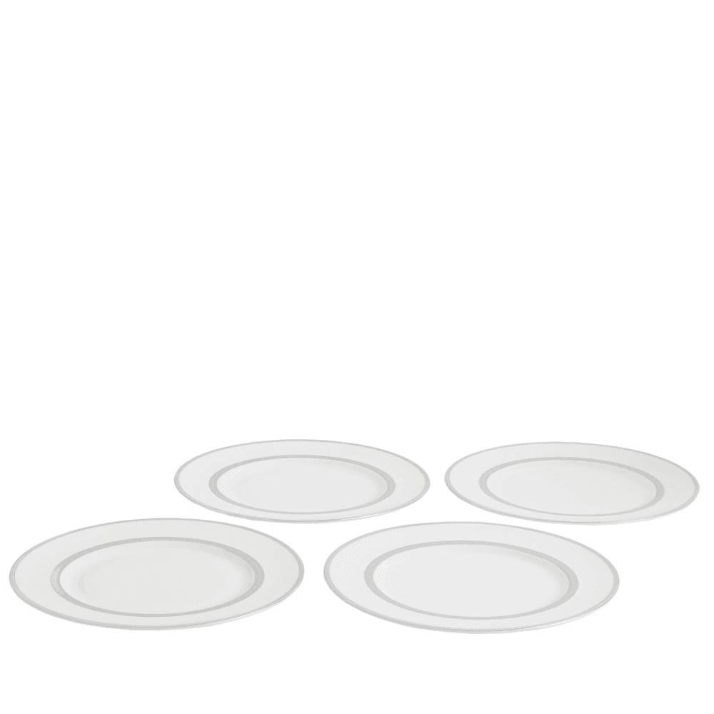 Lace 12 Piece Dinnerware Set, Platinum