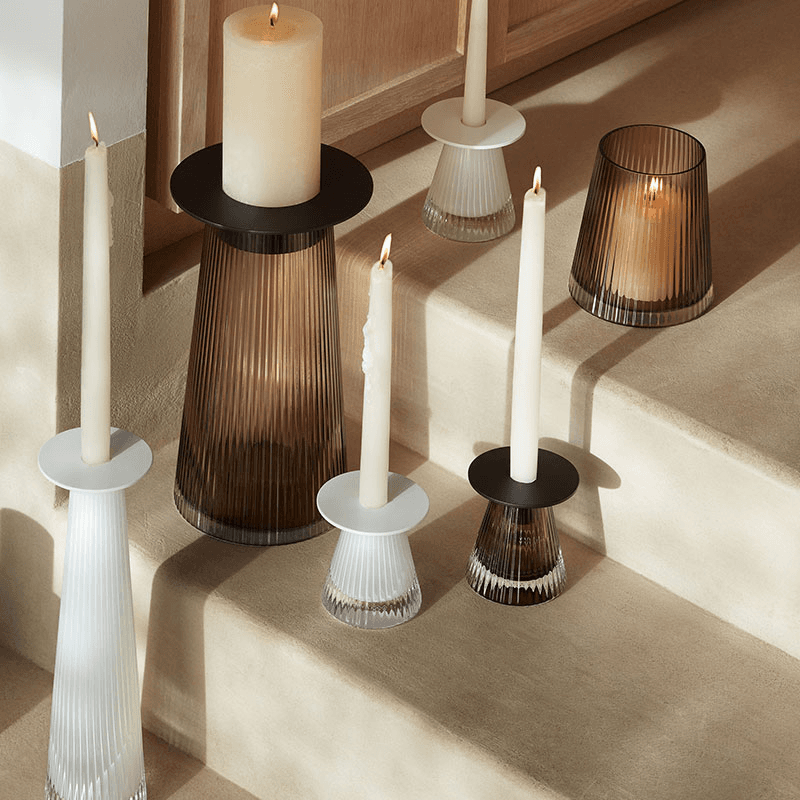 Beacon Candle Holder, H10cm, Jet Black