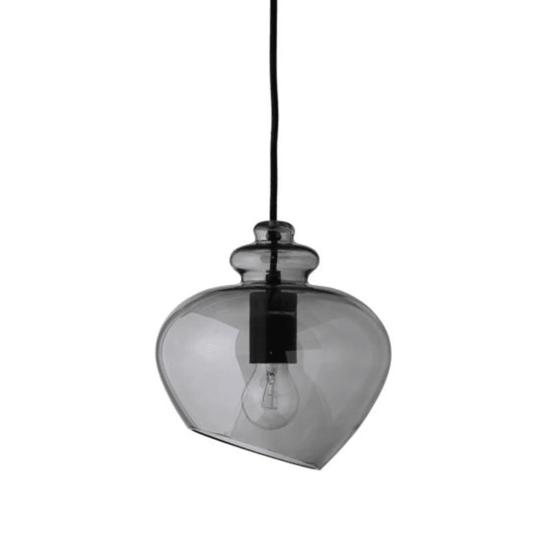 Grace Small Glass Pendant, H23cm, Smoke
