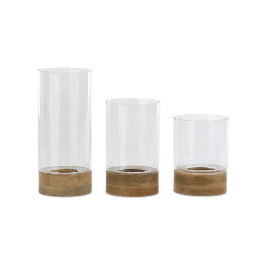 Image showing the Idha Lantern, 28.5 X 15.5cm, Brown/Clear product.