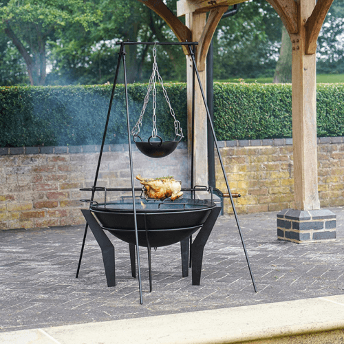 Image showing the Kendal Fire Pit on Stand, H44.5cm, Black product.