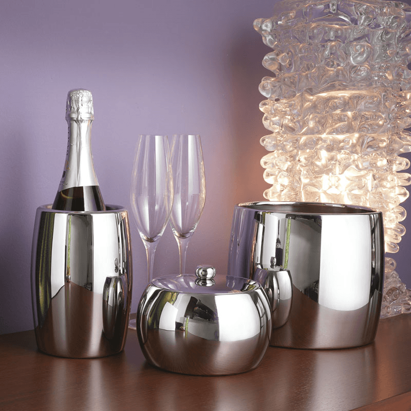 Sphera Insulated Ice Bucket, 12 x 10cm, Silver Plated