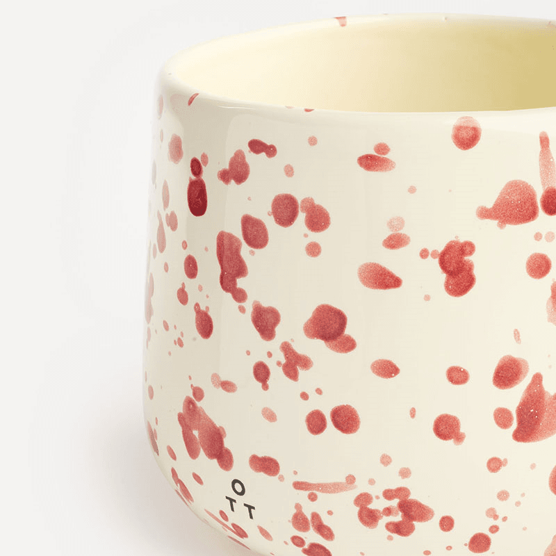Splatter Indoor Planter, D15 x H13cm, Cranberry