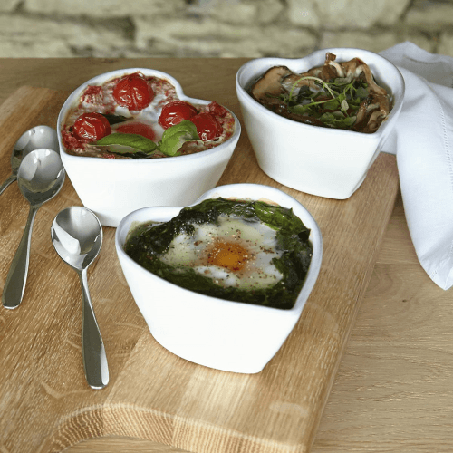 Image showing the Porto Heart Ramekin, White product.