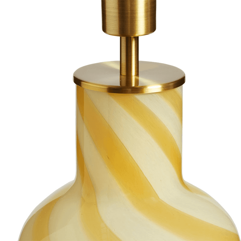 Dobson Glass Table Lamp, H43cm, Yellow
