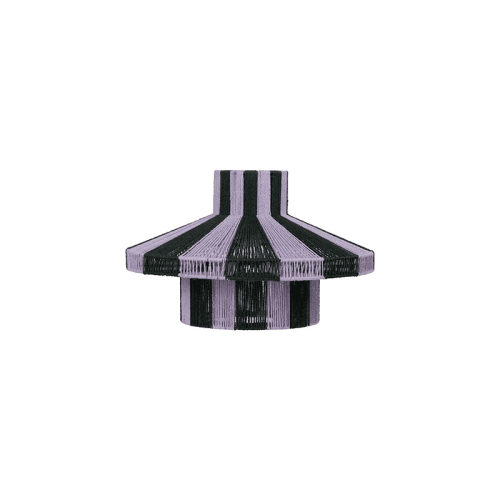 Image showing the Diana Lampshade, D45 x H28cm, Forest Green & Orchid Light Purple product.